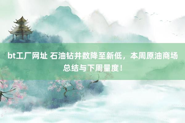 bt工厂网址 石油钻井数降至新低，本周原油商场总结与下周量度！