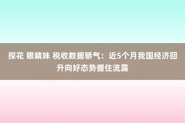 探花 眼睛妹 税收数据骄气：近5个月我国经济回升向好态势握住流露